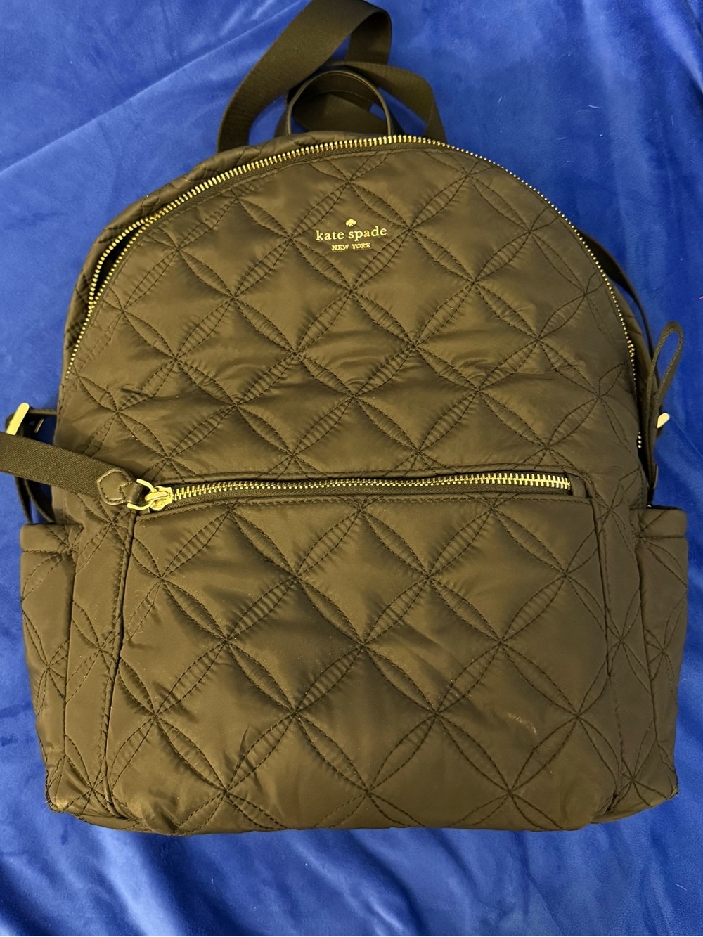 Kate Spade Quilted Black Nylon Backpack